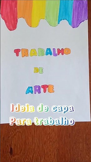 ideia de capa para trabalho de arte #shorts