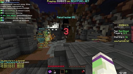 hypixel zombies - helping paciferous get 1000 wins wowie