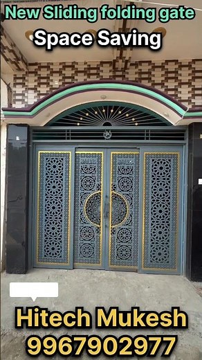 Beautiful Sliding Folding Gate for 🆕 House #slidingfoldinggate #foldingslidinggate #viral