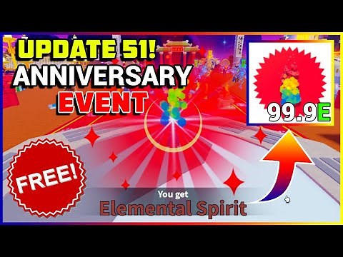 I got the New *ELEMENTAL SPIRIT* weapon | One Year Anniversary Event in Weapon Fighting Simulator