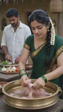 Village Chicken Curry Feast 🍗 | Authentic South Indian Cooking #shorts