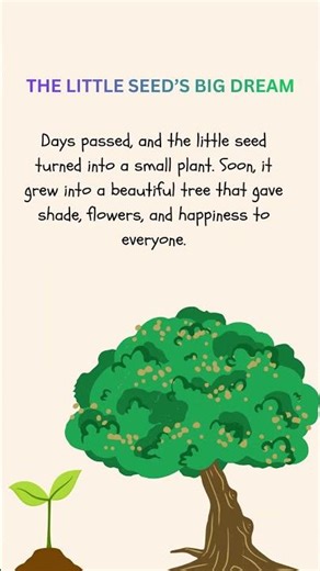 The Little Seed’s Big Dream | Short Moral Story for Kids | Moral Story | Story | Short Story #shorts
