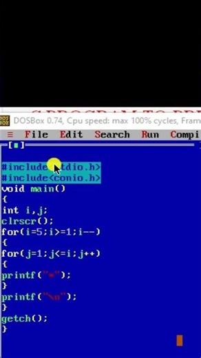 pattern based program using c language