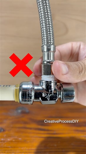 CreativeProcessDIY | Don’t make this MISTAKE when installing compression supply line #plumber | Instagram