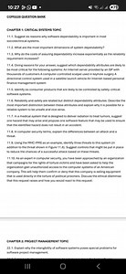 Chapter 1: Critical Systems Topic11.1. Suggest six reasons wh... | Filo