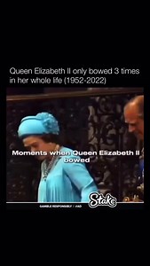 809K views · 11K reactions | Queen Elizabeth II, a stickler for royal rules, hardly ever bowed or curtsied because she was the monarch. There’s no solid proof she only did it three times, but history and protocol show she saved these gestures for super rare, special moments or people just as symbolically important as her. | Historyinmemes | Facebook