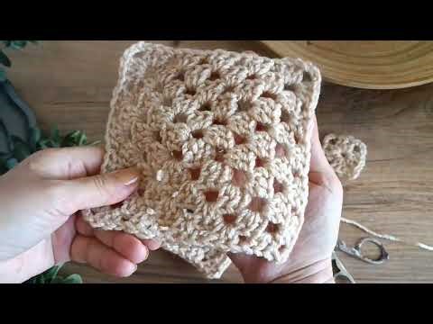 LEFT_HANDED: How to Crochet a Granny Square for Beginners * no magic ring