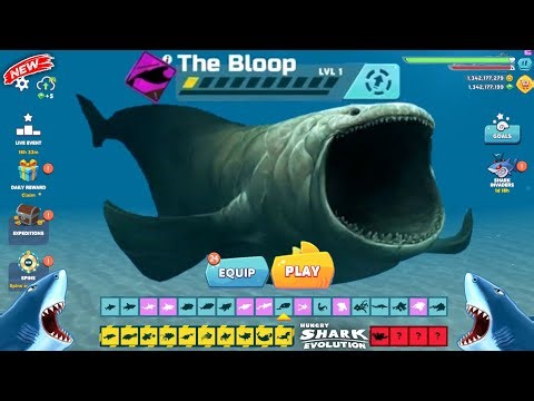 ALL 28 SHARKS Unlimited Gems - Hungry Shark Evolution - Bloop New Shark Coming Soon - Hungry Shark