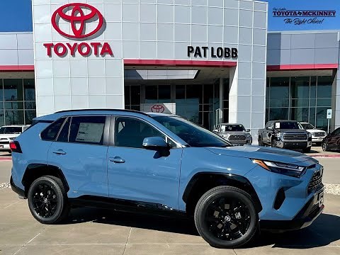 2022 TOYOTA Rav4 Hybrid SE in Cavalry Blue walk-around what's new video pictorial