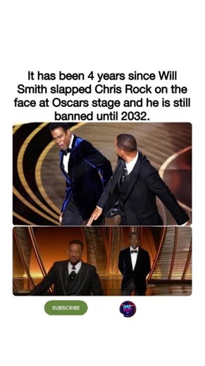 ✋4 years ago today: Will Smith slapped Chris Rock at the Oscars—still banned until 2032.#shorts #fyp