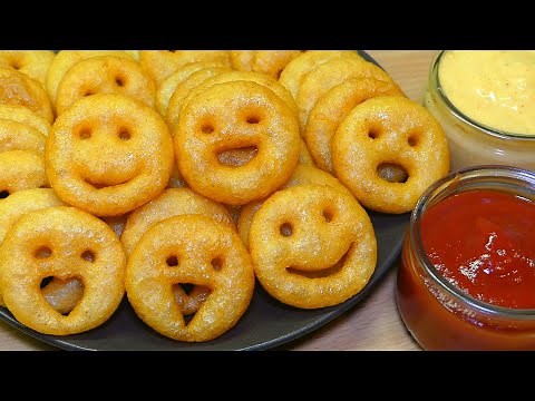 Delicious! Emoji Potato Smiley | Easy Fried Smile Potato Snack recipe