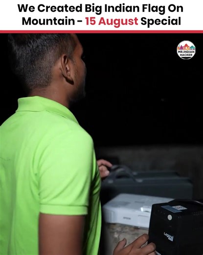 7.6M views · 289K reactions | Happy Independence Day  ❤️ - We Created Big Indian Flag On Mountain . . #15August #mrindianhacker #FBVideo #FBViral #IndependenceDay | Mr. Indian Hacker | Facebook