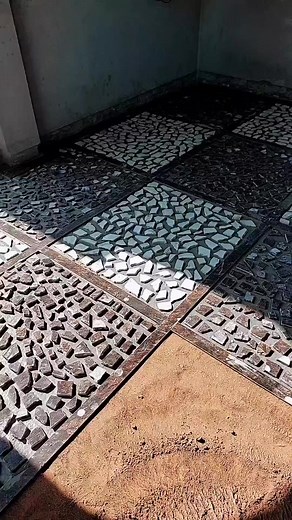 Floor design with Marble scrap | AlKarim Ceiling Pvt Ltd.