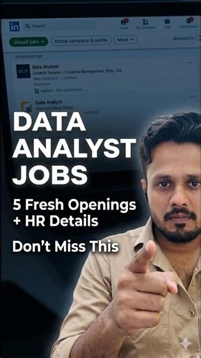 Data Analyst Jobs | 5 Fresh Openings + HR Details