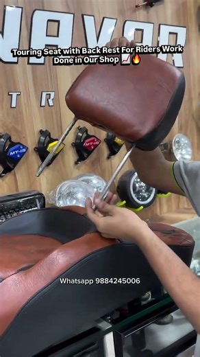 Touring seat or bucket seat with backrest 👍😍 available for all bikes 👍