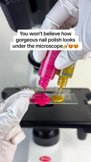 Mesmerizing Nail Polish Under Microscope - Zoom and See!
