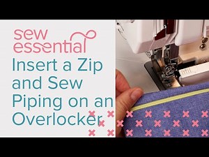 How to Insert a Zip and Sew Piping on an Overlocker