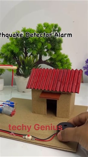 Earthquake Detector Alarm with Buzzer #experimnent #schoolproject
