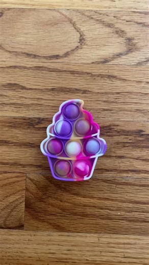 Colorful Ice Cream Cone Pop-It Toy Interaction