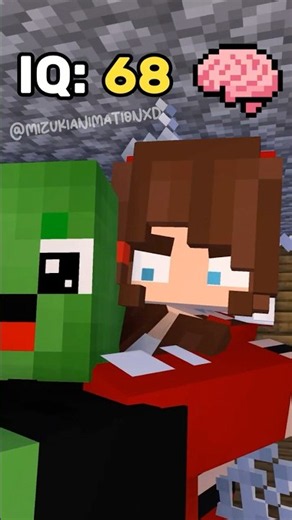 Low IQ Vs High IQ Save JJ - MAIZEN Minecraft Animation #shorts
