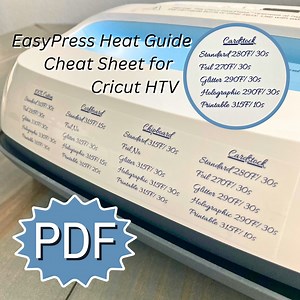 PDF Easy Press Heat Guide Cheat Sheet - Celsius, Beginners Guide for Cricut Temperature Settings, Material Iron on HTV Time Description - Etsy
