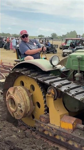 John Deere crawler plowing 👍 Half Century of Progress Rantoul Illinois #shorts