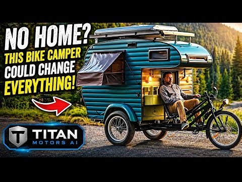 No Home? 😱 This Bike Camper Could Change Everything‪@TitanMotorsAI‬