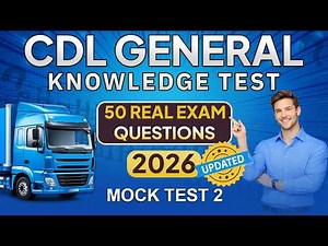 CDL Permit Test 2026 | General Knowledge Mock Test 2 (CDL Written Test Prep)
