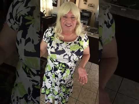 crossdresser white black flowers design with belt long tight dress video