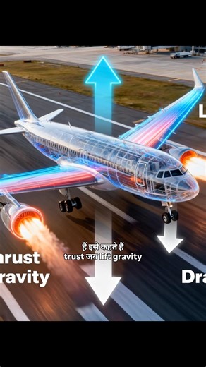Plane Kaise Udta Hai? | How Airplane Flies Explained in Hindi | Lift Thrust Drag Gravity #aeroplan