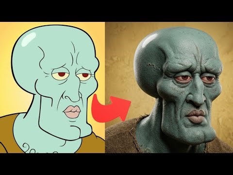 Turning SpongeBob Characters Into 3D Real Life