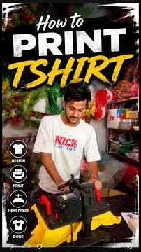How to Print Tshirt “From Design to T-Shirt – Full Process” #viralvideo #sticker #tshirtprinting