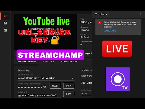 How to get your youtube live stream URL, server key with simple steps | streamchamp |android, iphone