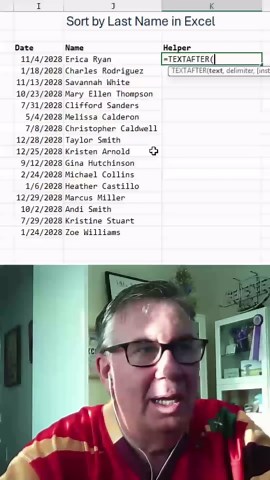 Excel tutorial: Sort first and last names correctly