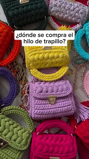 Carteras tejidas con hilo de trapillo: Tutorial y materiales
