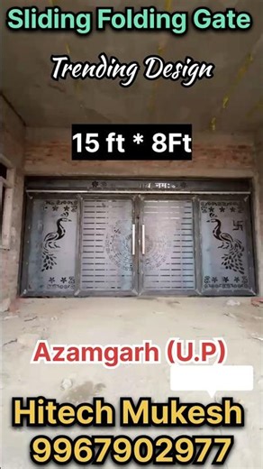 💯 Stylish Sliding Folding Gate Design for Your Dream Home #slidingfoldinggate #viralvideo #shorts