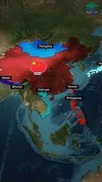 The real map of china #upsc #ssc #geography #geopolitics #history #china #facts #shorts #education