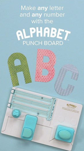 Take your crafting to the next level by making your own perfect letters! This alphabet punch board makes it so easy to create beautiful paper letters! 🥰 #wermemorykeepers #alphabetpunchboard #paperletteres #craftingtools #craftingtutorials #craftwarehouse