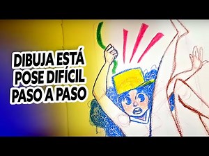 aprende a dibujar una pose difícil en caída. paso a paso.