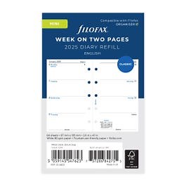 Filofax Mini Week on Two Pages 2025 Diary