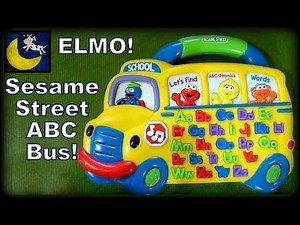 Sesame Street Alphabet Bus from 2000 with Elmo, Grover, Big Bird and Zoe