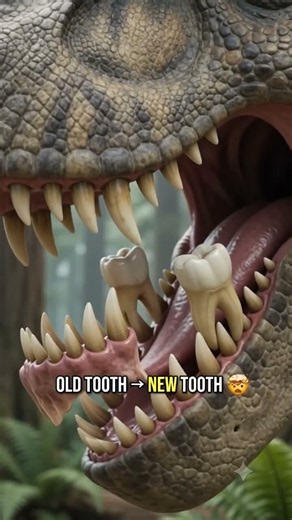 T. Rex Could GROW NEW TEETH! 🦖🦷😳 | FYI #facts #trex #dinosaur