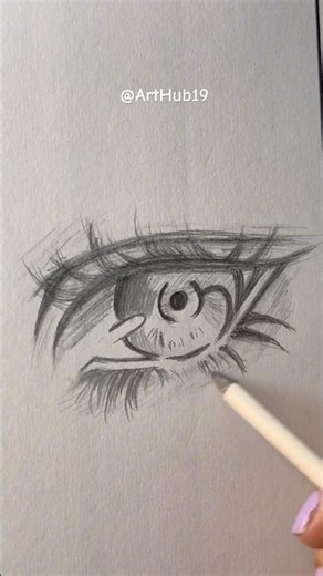 How to Draw Aesthetic Anime Eyes 👀✨ | Easy Eye Tutorial #shorts