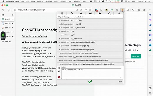 浏览器：插件 editthiscookie 使用演示