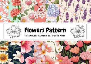 Floral Seamless Pattern,commercial Use, Digital Floral Print - Etsy