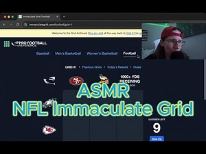 Relaxing ASMR NFL Immaculate Grid