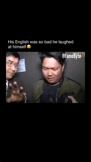 Fame Bytes on Instagram: "The meme "His English was so bad he laughed at himself" became popular through various viral street interviews and TV moments, particularly from shows like "Raffy Tulfo in Action" from the Philippines. In these clips, individuals being interviewed in English struggle or make funny mistakes with the language—and instead of getting embarrassed, they break down laughing at their own errors. The humor comes from their genuine, self-deprecating laughter, making the moment re