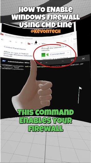 (Windows) Enable Windows Firewall in 2 Seconds Using CMD Line