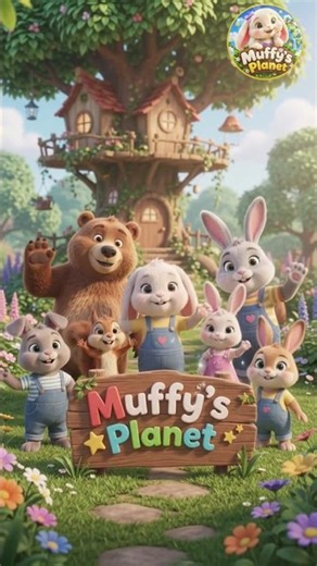 Meet the family on Muffy's Planet ! #animation #shorts #cartoon #funnyshorts #3danimation