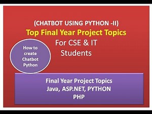 Mini project Ideas for Computer science | Chatbot using python